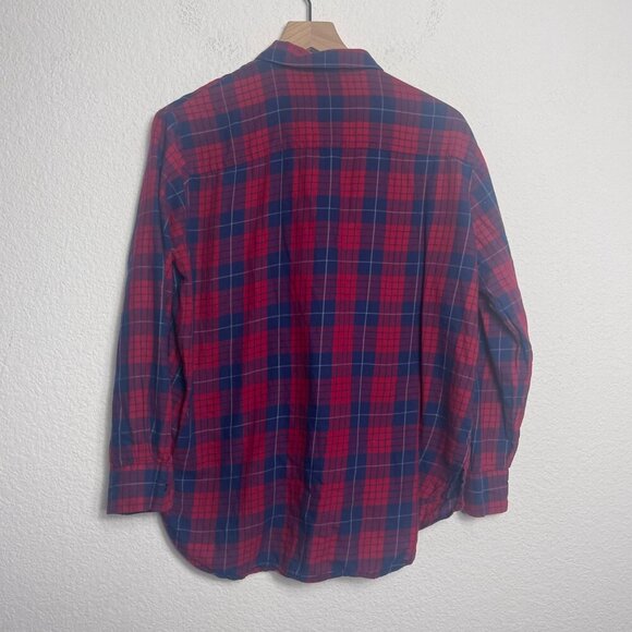 Madewell Edina Oversized Boyshirt Plaid Red Blue Button Front Shirt Women’s M - Picture 12 of 12
